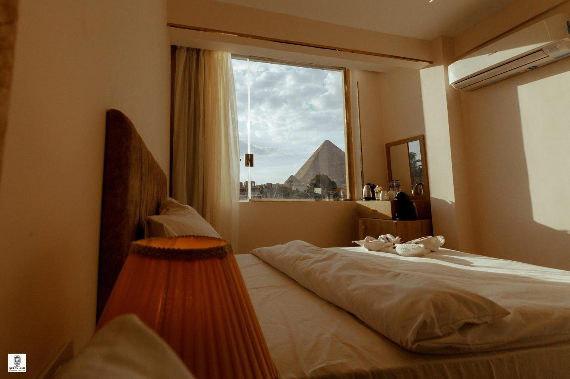 Queen Ash Pyramid View Inn Kafret el-Gabal Exteriér fotografie