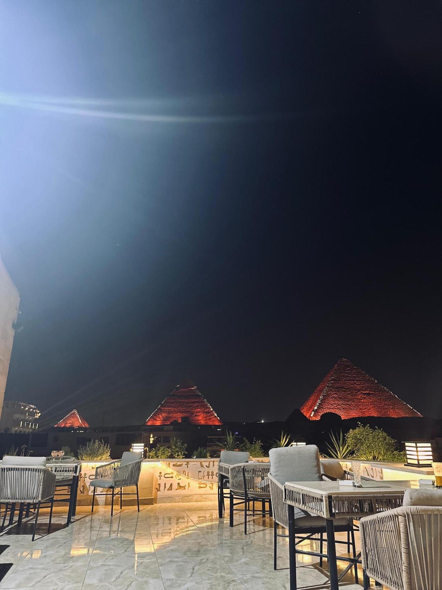 Queen Ash Pyramid View Inn Kafret el-Gabal Exteriér fotografie